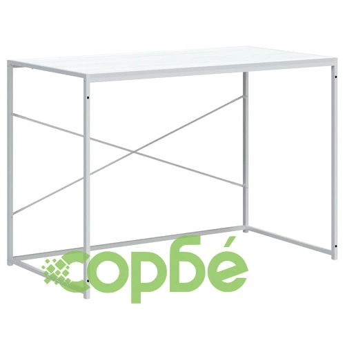 Компютърно бюро, бяло, 110x60x70 см, инженерно дърво ➤ топ цена ➤ sorbe.bg