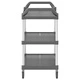 Количка на 3 нива, сива, 99x50x96 см, алуминий