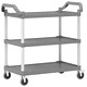Количка на 3 нива, сива, 99x50x96 см, алуминий