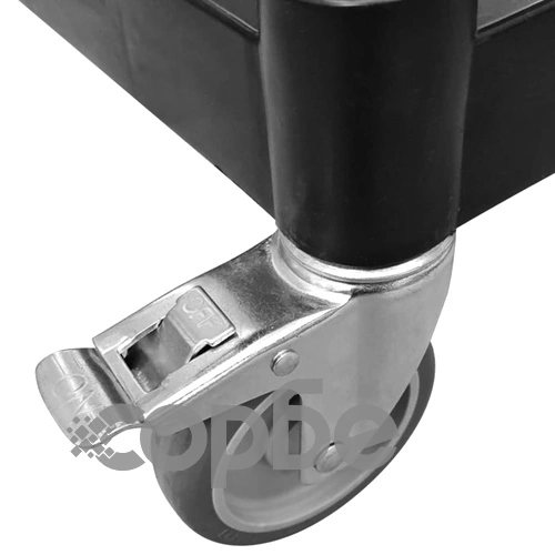 Количка на 3 нива, черна, 77x34x72 см, алуминий ➤ топ цена ➤ sorbe.bg