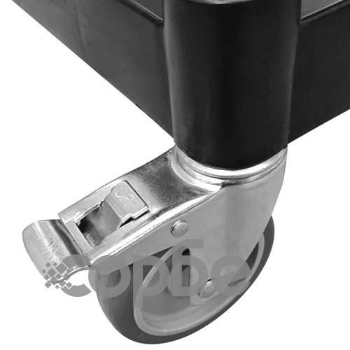 Количка на 2 нива, черна, 81x41x92 см, алуминий ➤ топ цена ➤ sorbe.bg