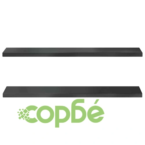 Стенни рафтове 2 бр 100x23,5x3 см черни неръждаема стомана ➤ топ цена ➤ sorbe.bg