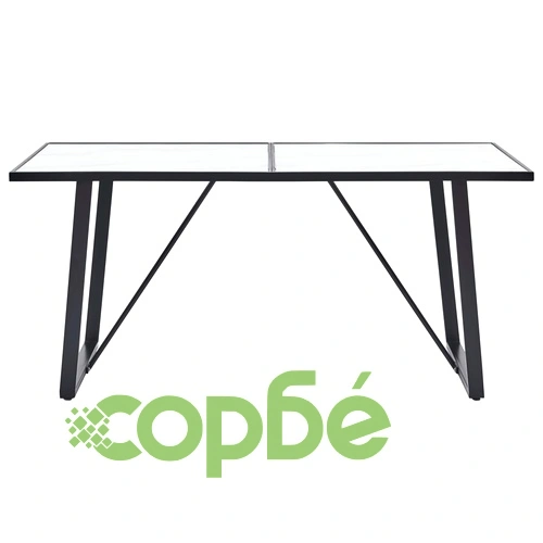 Трапезен комплект от 5 части, черен, изкуствена кожа ➤ топ цена ➤ sorbe.bg