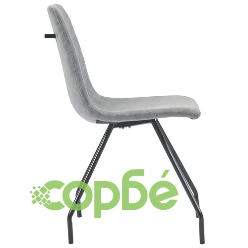 Трапезен комплект от 9 части, тъмносив, изкуствена кожа ➤ топ цена ➤ sorbe.bg