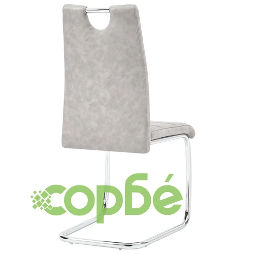 Трапезен комплект от 11 части, светлосив, изкуствена кожа ➤ топ цена ➤ sorbe.bg