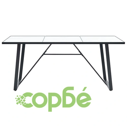 Трапезен комплект от 11 части, черен, изкуствена кожа ➤ топ цена ➤ sorbe.bg