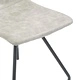 Трапезен комплект от 11 части, сив, изкуствена кожа