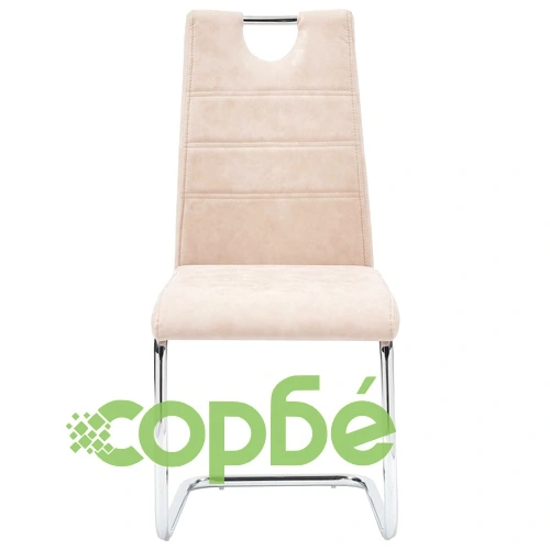 Трапезен комплект от 5 части, кремав, изкуствена кожа ➤ топ цена ➤ sorbe.bg