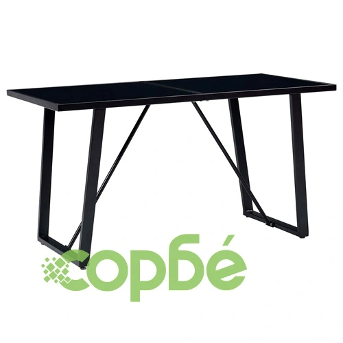 Трапезен комплект от 9 части, сив, изкуствена кожа ➤ топ цена ➤ sorbe.bg