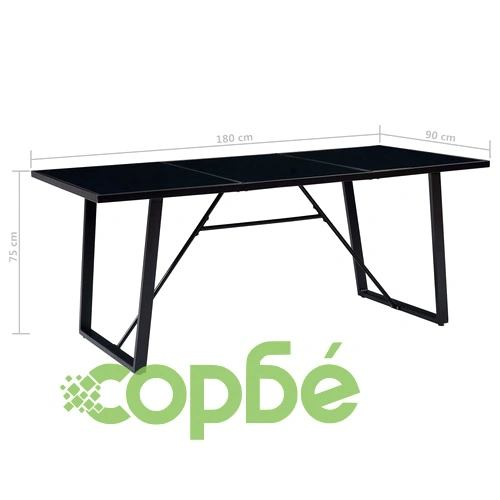 Трапезен комплект от 9 части, кафяв, изкуствена кожа ➤ топ цена ➤ sorbe.bg