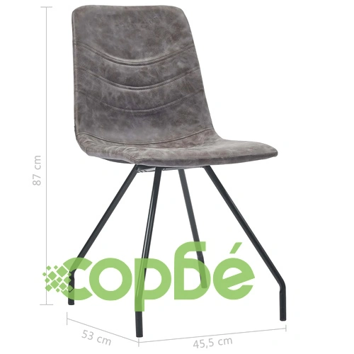 Трапезен комплект от 9 части, тъмнокафяв, изкуствена кожа ➤ топ цена ➤ sorbe.bg