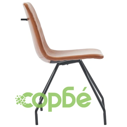 Трапезен комплект от 9 части, коняк, изкуствена кожа ➤ топ цена ➤ sorbe.bg