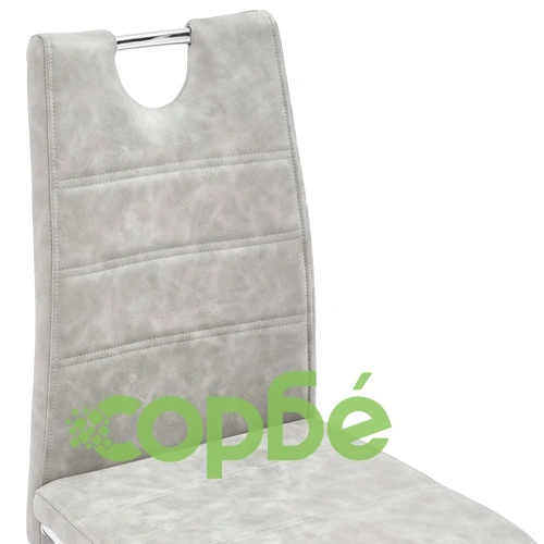 Трапезен комплект от 11 части, светлосив, изкуствена кожа ➤ топ цена ➤ sorbe.bg