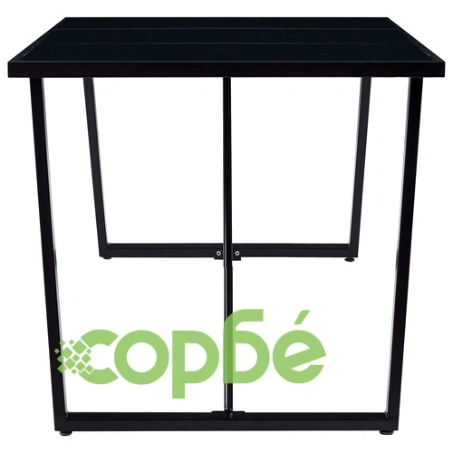 Трапезен комплект от 9 части, сив, изкуствена кожа ➤ топ цена ➤ sorbe.bg