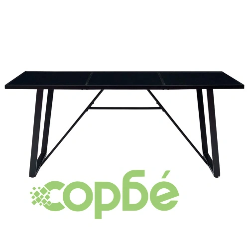 Трапезен комплект от 11 части, тъмнокафяв, изкуствена кожа ➤ топ цена ➤ sorbe.bg