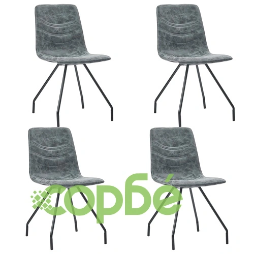 Трапезен комплект от 11 части, черен, изкуствена кожа ➤ топ цена ➤ sorbe.bg