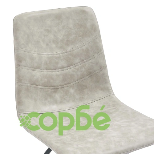 Трапезен комплект от 9 части, сив, изкуствена кожа ➤ топ цена ➤ sorbe.bg