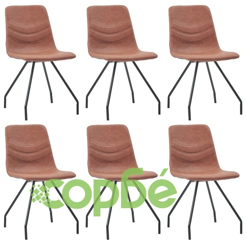 Трапезен комплект от 11 части, кафяв, изкуствена кожа ➤ топ цена ➤ sorbe.bg