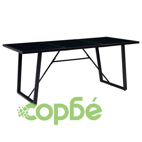 Трапезен комплект от 11 части, коняк, изкуствена кожа ➤ топ цена ➤ sorbe.bg