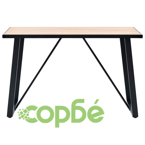 Трапезен комплект от 5 части, коняк, изкуствена кожа ➤ топ цена ➤ sorbe.bg