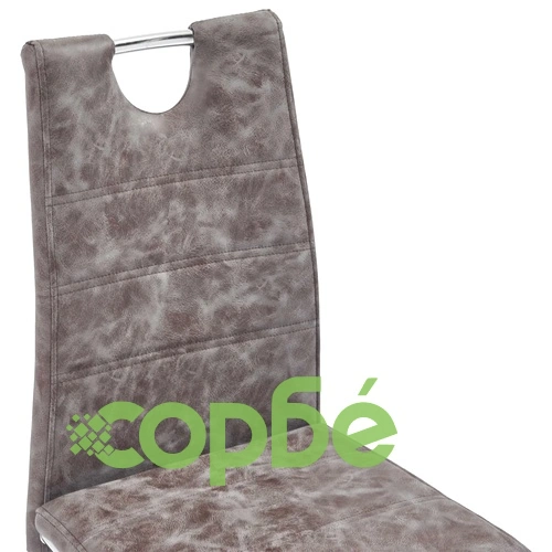 Трапезен комплект от 5 части, кафяв, изкуствена кожа ➤ топ цена ➤ sorbe.bg