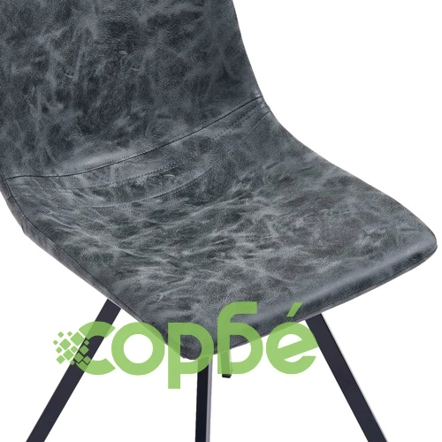 Трапезен комплект от 9 части, черен, изкуствена кожа ➤ топ цена ➤ sorbe.bg