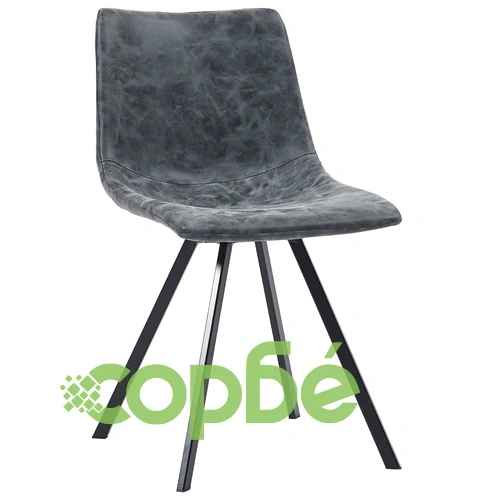 Трапезен комплект от 9 части, черен, изкуствена кожа ➤ топ цена ➤ sorbe.bg