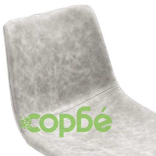 Трапезен комплект от 9 части, светлосив, изкуствена кожа ➤ топ цена ➤ sorbe.bg