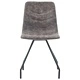 Трапезен комплект от 7 части, тъмнокафяв, изкуствена кожа