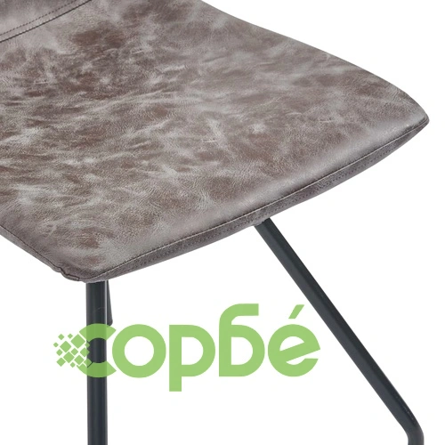 Трапезен комплект от 9 части, тъмнокафяв, изкуствена кожа ➤ топ цена ➤ sorbe.bg