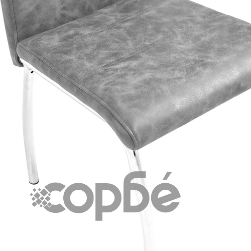 Трапезен комплект от 11 части, сив, изкуствена кожа ➤ топ цена ➤ sorbe.bg