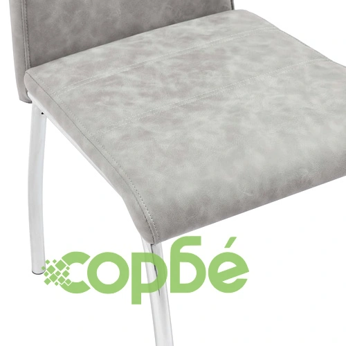 Трапезен комплект от 11 части, светлосив, изкуствена кожа ➤ топ цена ➤ sorbe.bg