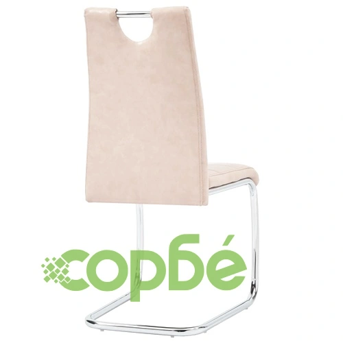 Трапезен комплект от 5 части, кремав, изкуствена кожа ➤ топ цена ➤ sorbe.bg