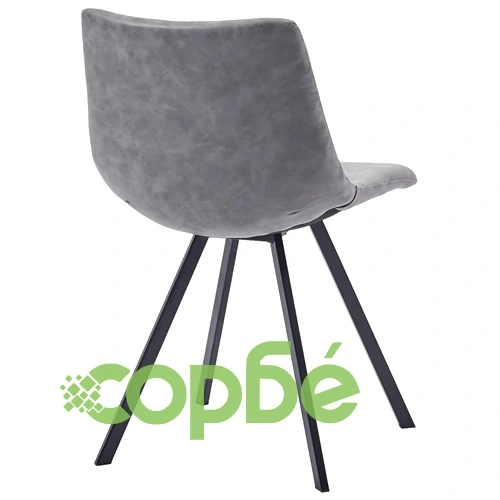 Трапезен комплект от 5 части, сив, изкуствена кожа ➤ топ цена ➤ sorbe.bg