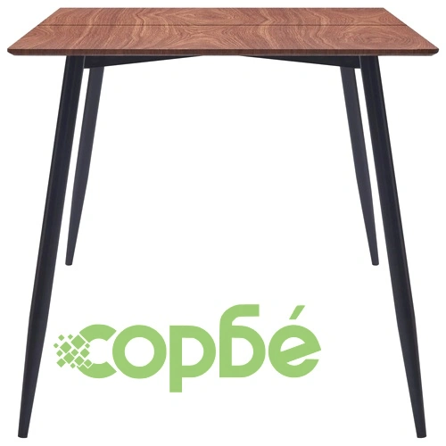 Трапезен комплект от 5 части, коняк, изкуствена кожа ➤ топ цена ➤ sorbe.bg