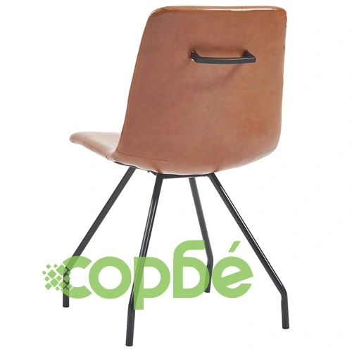 Трапезен комплект от 5 части, коняк, изкуствена кожа ➤ топ цена ➤ sorbe.bg