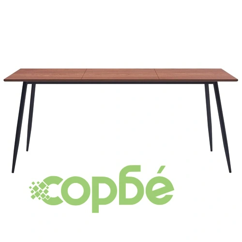 Трапезен комплект от 11 части, кафяв, изкуствена кожа ➤ топ цена ➤ sorbe.bg