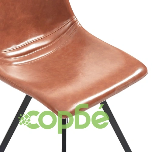 Трапезен комплект от 11 части, коняк, изкуствена кожа ➤ топ цена ➤ sorbe.bg