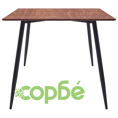 Трапезен комплект от 11 части, тъмнокафяв, изкуствена кожа ➤ топ цена ➤ sorbe.bg