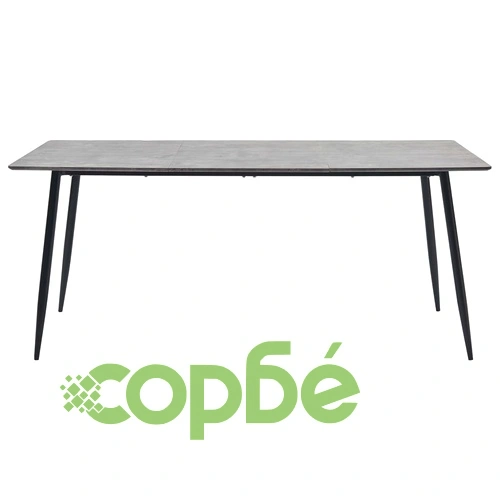 Трапезен комплект от 9 части, светлосив, изкуствена кожа ➤ топ цена ➤ sorbe.bg