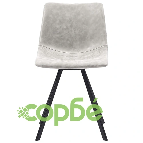 Трапезен комплект от 9 части, светлосив, изкуствена кожа ➤ топ цена ➤ sorbe.bg