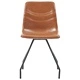 Трапезен комплект от 7 части, коняк, изкуствена кожа