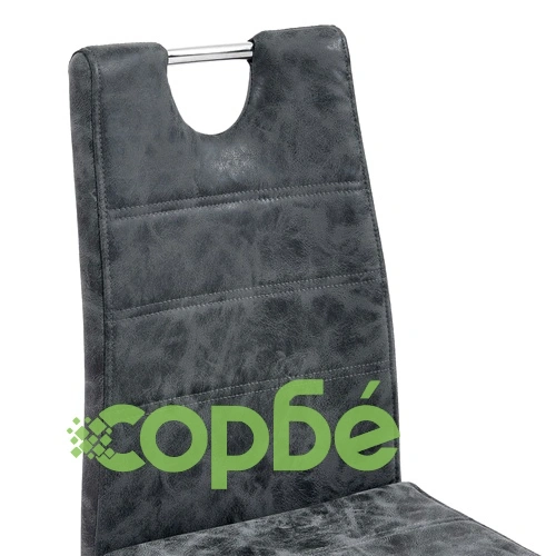 Трапезен комплект от 9 части, черен, изкуствена кожа ➤ топ цена ➤ sorbe.bg