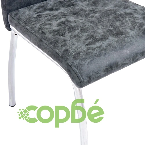 Трапезен комплект от 9 части, черен, изкуствена кожа ➤ топ цена ➤ sorbe.bg