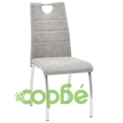 Трапезен комплект от 11 части, светлосив, изкуствена кожа ➤ топ цена ➤ sorbe.bg