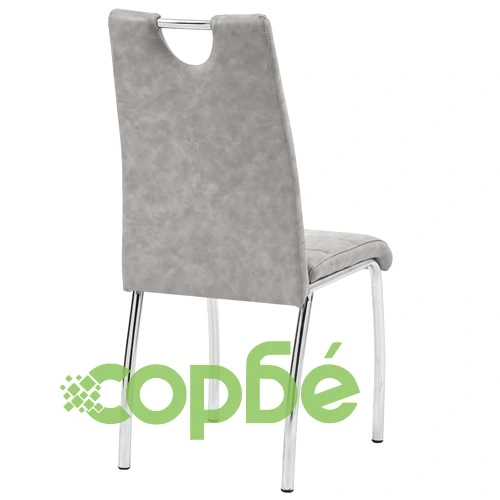 Трапезен комплект от 11 части, светлосив, изкуствена кожа ➤ топ цена ➤ sorbe.bg