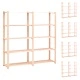 5-етажни стелажи, 5 бр, 170x38x170 см, бор масив, 500 кг