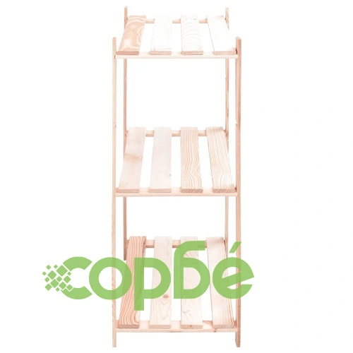 3-етажни стелажи, 5 бр, 80x38x90 см, бор масив, 150 кг ➤ топ цена ➤ sorbe.bg