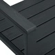 Градински лаундж комплект от 4 части HDPE имитация черно дърво