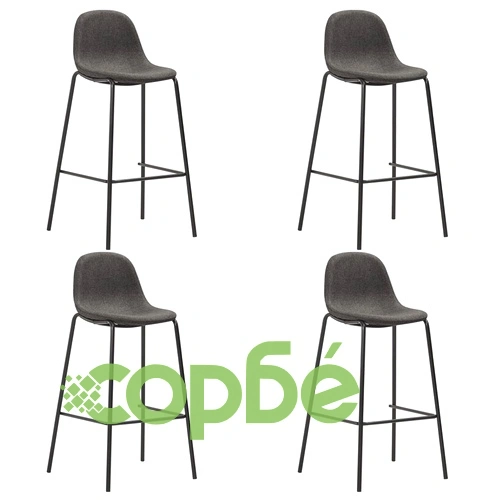 Бар комплект от 5 части, тъмносив текстил ➤ топ цена ➤ sorbe.bg